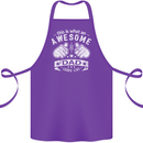 This is What an Awesome Dad Looks Like Cotton Apron 100% Organic Purple