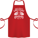This is What an Awesome Dad Looks Like Cotton Apron 100% Organic Red