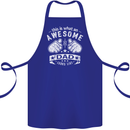 This is What an Awesome Dad Looks Like Cotton Apron 100% Organic Royal Blue