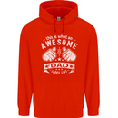 This is What an Awesome Dad Looks Like Mens 80% Cotton Hoodie Bright Red