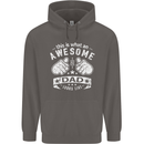 This is What an Awesome Dad Looks Like Mens 80% Cotton Hoodie Charcoal