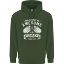 This is What an Awesome Dad Looks Like Mens 80% Cotton Hoodie Forest Green