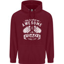This is What an Awesome Dad Looks Like Mens 80% Cotton Hoodie Maroon