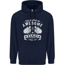 This is What an Awesome Dad Looks Like Mens 80% Cotton Hoodie Navy Blue