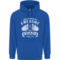 This is What an Awesome Dad Looks Like Mens 80% Cotton Hoodie Royal Blue