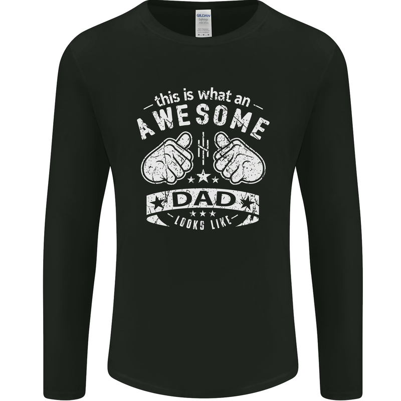 This is What an Awesome Dad Looks Like Mens Long Sleeve T-Shirt Black