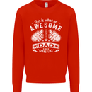 This is What an Awesome Dad Looks Like Mens Sweatshirt Jumper Bright Red