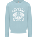 This is What an Awesome Dad Looks Like Mens Sweatshirt Jumper Light Blue