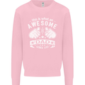 This is What an Awesome Dad Looks Like Mens Sweatshirt Jumper Light Pink