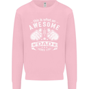 This is What an Awesome Dad Looks Like Mens Sweatshirt Jumper Light Pink