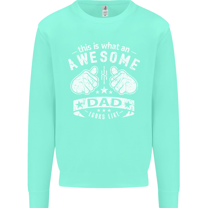 This is What an Awesome Dad Looks Like Mens Sweatshirt Jumper Peppermint