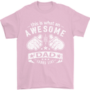 This is What an Awesome Dad Looks Like Mens T-Shirt Cotton Gildan Light Pink