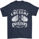 This is What an Awesome Dad Looks Like Mens T-Shirt Cotton Gildan Navy Blue