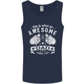 This is What an Awesome Dad Looks Like Mens Vest Tank Top Navy Blue