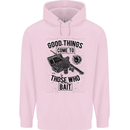 Those Who Bait Fishing Fisherman Funny Childrens Kids Hoodie Light Pink