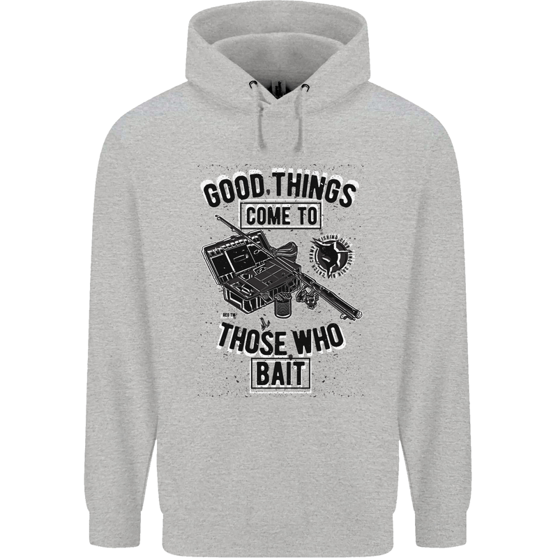 Those Who Bait Fishing Fisherman Funny Childrens Kids Hoodie Sports Grey