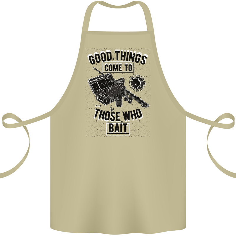 Those Who Bait Fishing Fisherman Funny Cotton Apron 100% Organic Khaki