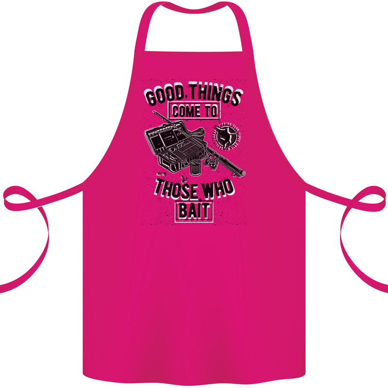 Those Who Bait Fishing Fisherman Funny Cotton Apron 100% Organic Pink