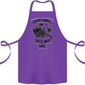 Those Who Bait Fishing Fisherman Funny Cotton Apron 100% Organic Purple