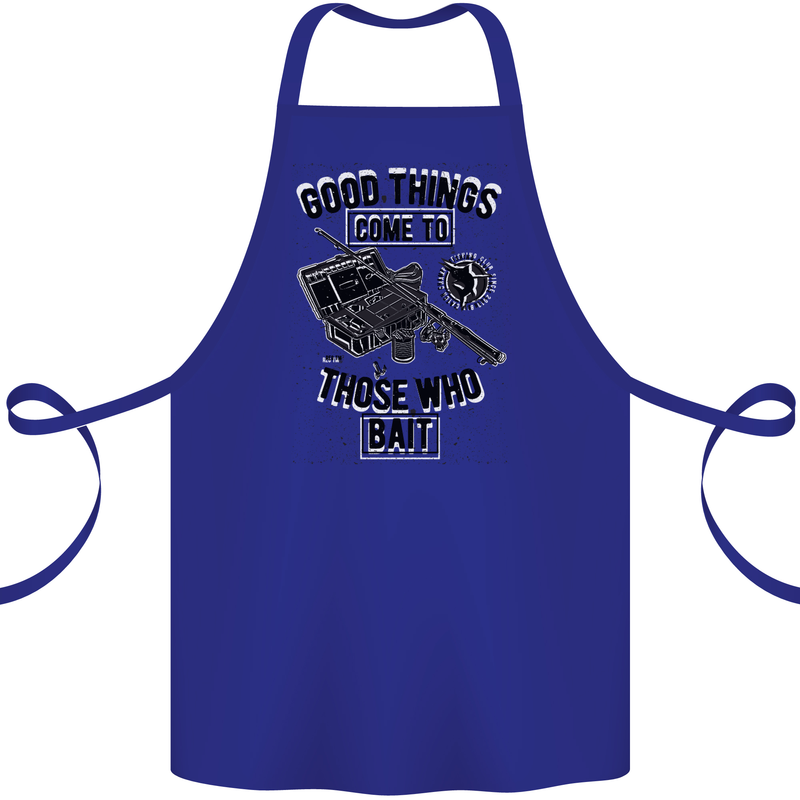 Those Who Bait Fishing Fisherman Funny Cotton Apron 100% Organic Royal Blue