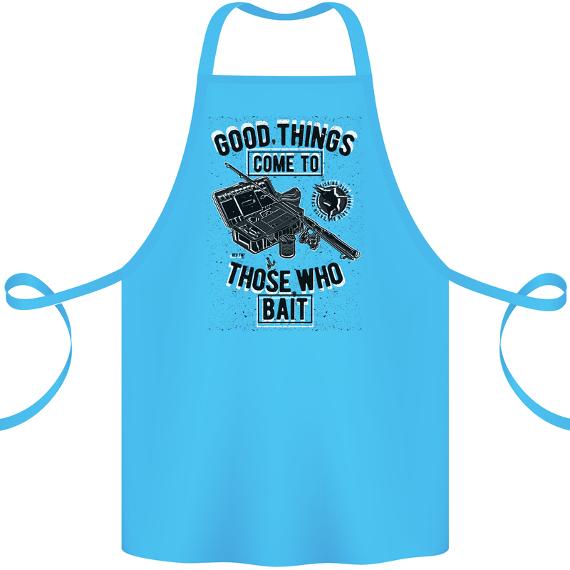 Those Who Bait Fishing Fisherman Funny Cotton Apron 100% Organic Turquoise