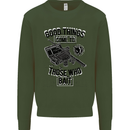 Those Who Bait Fishing Fisherman Funny Kids Sweatshirt Jumper Forest Green