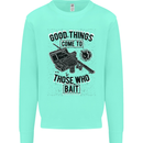 Those Who Bait Fishing Fisherman Funny Kids Sweatshirt Jumper Peppermint