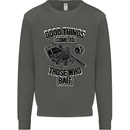 Those Who Bait Fishing Fisherman Funny Kids Sweatshirt Jumper Storm Grey