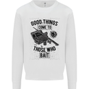 Those Who Bait Fishing Fisherman Funny Kids Sweatshirt Jumper White