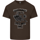 Those Who Bait Fishing Fisherman Funny Kids T-Shirt Childrens Chocolate