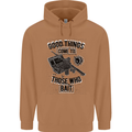 Those Who Bait Fishing Fisherman Funny Mens 80% Cotton Hoodie Caramel Latte