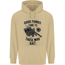 Those Who Bait Fishing Fisherman Funny Mens 80% Cotton Hoodie Sand