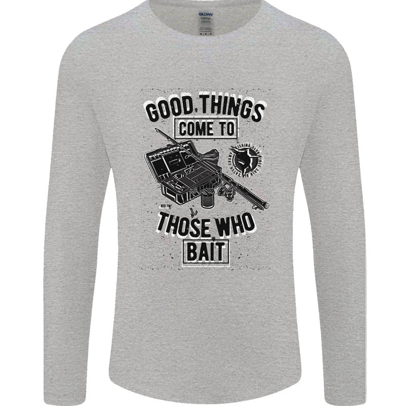 Those Who Bait Fishing Fisherman Funny Mens Long Sleeve T-Shirt Sports Grey