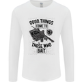 Those Who Bait Fishing Fisherman Funny Mens Long Sleeve T-Shirt White