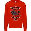 Those Who Bait Fishing Fisherman Funny Mens Sweatshirt Jumper Bright Red