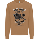 Those Who Bait Fishing Fisherman Funny Mens Sweatshirt Jumper Caramel Latte