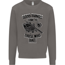 Those Who Bait Fishing Fisherman Funny Mens Sweatshirt Jumper Charcoal
