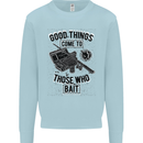 Those Who Bait Fishing Fisherman Funny Mens Sweatshirt Jumper Light Blue