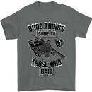 Those Who Bait Fishing Fisherman Funny Mens T-Shirt Cotton Gildan Charcoal