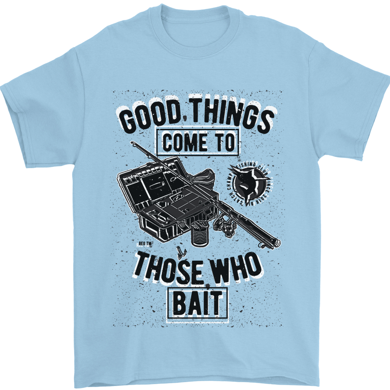 Those Who Bait Fishing Fisherman Funny Mens T-Shirt Cotton Gildan Light Blue