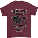 Those Who Bait Fishing Fisherman Funny Mens T-Shirt Cotton Gildan Maroon