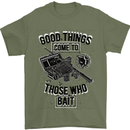 Those Who Bait Fishing Fisherman Funny Mens T-Shirt Cotton Gildan Military Green