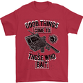 Those Who Bait Fishing Fisherman Funny Mens T-Shirt Cotton Gildan Red