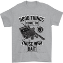 Those Who Bait Fishing Fisherman Funny Mens T-Shirt Cotton Gildan Sports Grey