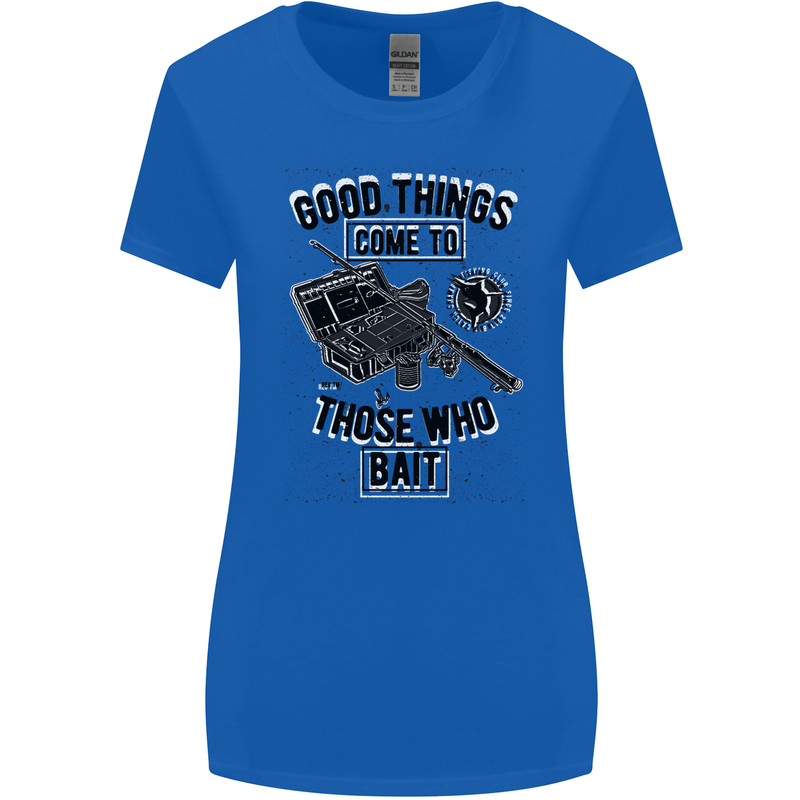 Those Who Bait Fishing Fisherman Funny Womens Wider Cut T-Shirt Royal Blue