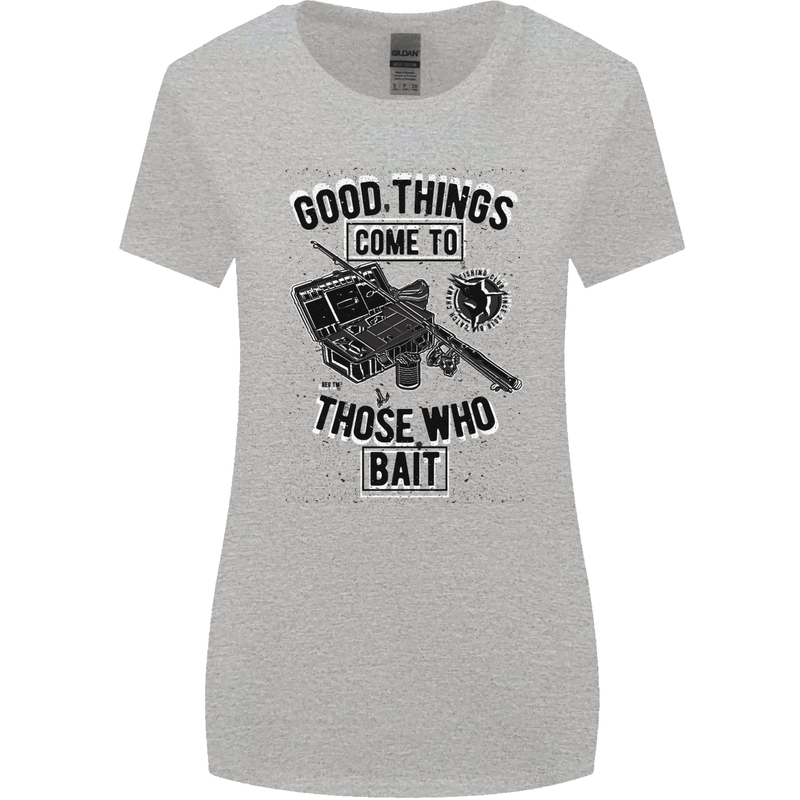 Those Who Bait Fishing Fisherman Funny Womens Wider Cut T-Shirt Sports Grey