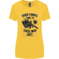 Those Who Bait Fishing Fisherman Funny Womens Wider Cut T-Shirt Yellow