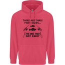 Three Fish Sizes Funny Fishing Fisherman Childrens Kids Hoodie Heliconia