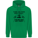 Three Fish Sizes Funny Fishing Fisherman Childrens Kids Hoodie Irish Green