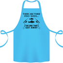 Three Fish Sizes Funny Fishing Fisherman Cotton Apron 100% Organic Turquoise